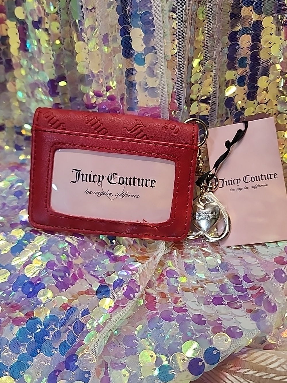 Juicy Couture "Not Your Babe" Card Case Key Fob NWT